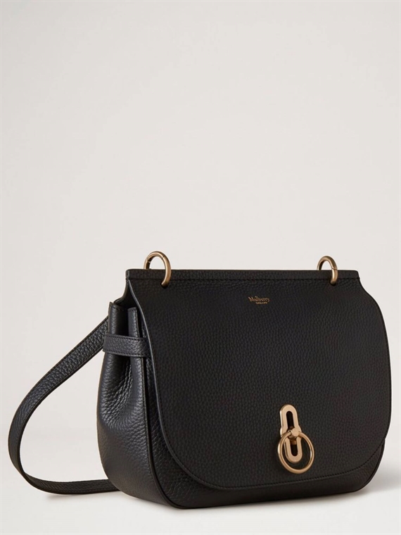 Mulberry Soft Amberley Satchel Black Heavy Grain